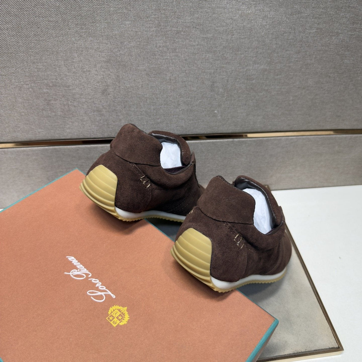 Dark Brown Lace-Up Casual Shoes — back