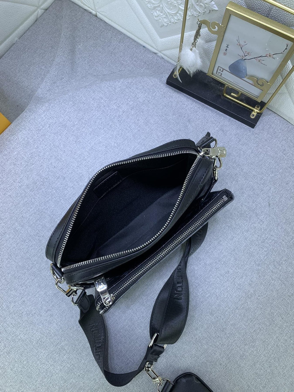 Louis Vuitton Trio Monogram Eclipse Messenger Bag — detail
