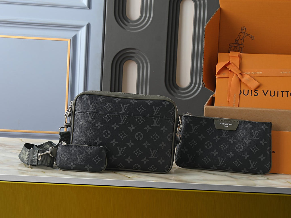 Louis Vuitton Trio Monogram Messenger Bag — front