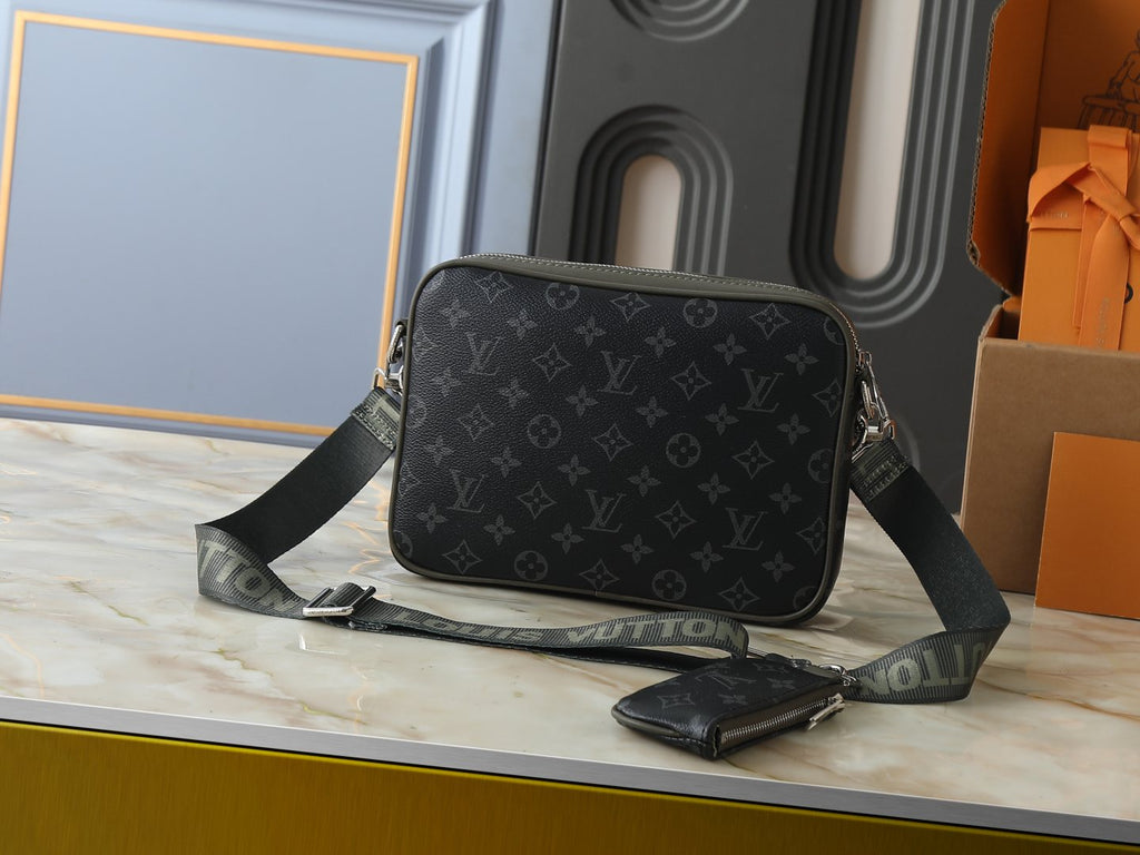 Louis Vuitton Trio Monogram Messenger Bag — back