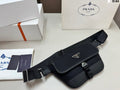 Prada Black Nylon Flap Belt Bag — hero