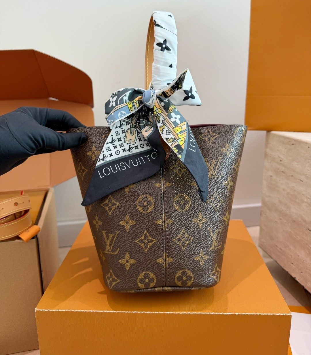 Louis Vuitton All In BB Monogram Bucket Bag — back