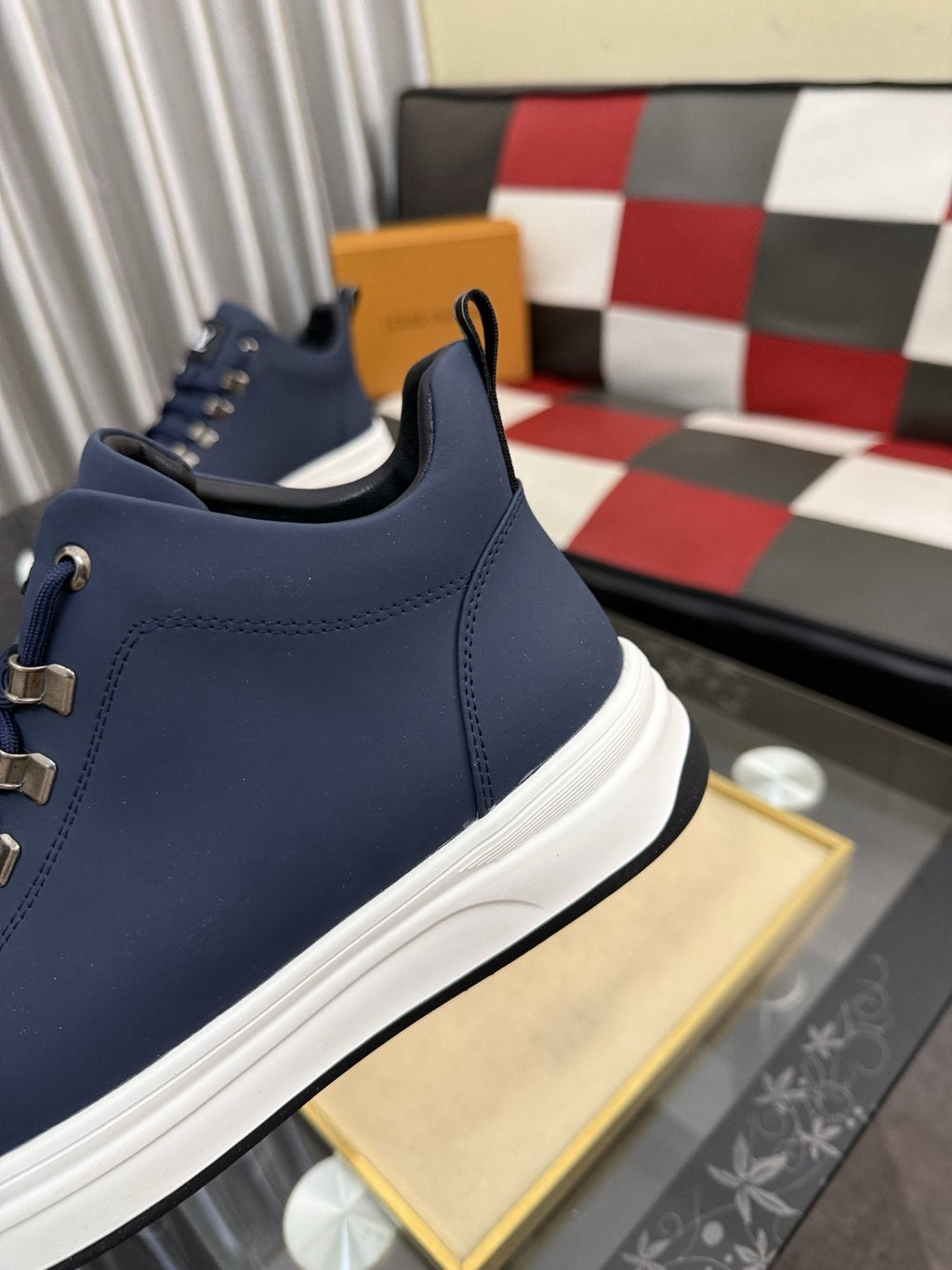 Louis Vuitton Lace-Up High-Top Sneakers — detail