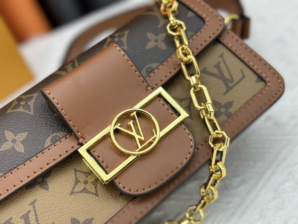 Louis Vuitton Dauphine East West Monogram Shoulder Bag — detail