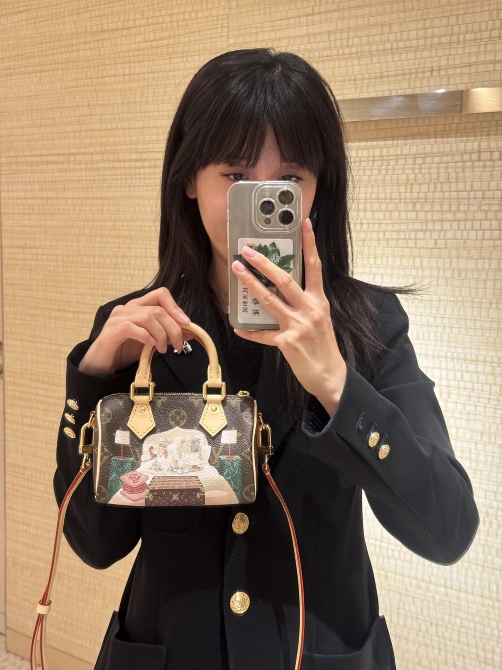 Louis Vuitton Flight Mode Speedy Illustrated Monogram Bag — model