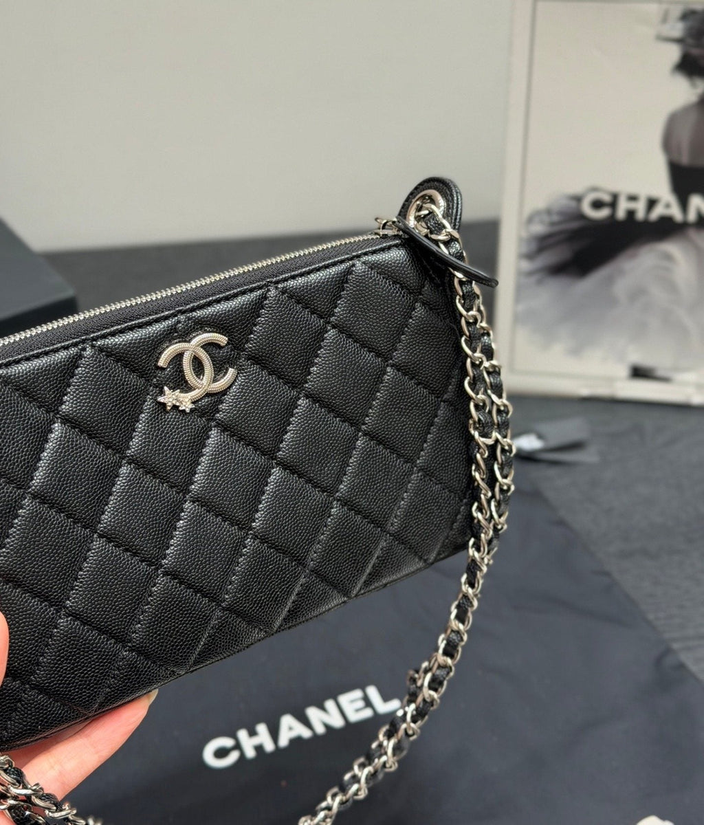 Chanel Quilted Rectangular Chain Shoulder Bag — detail