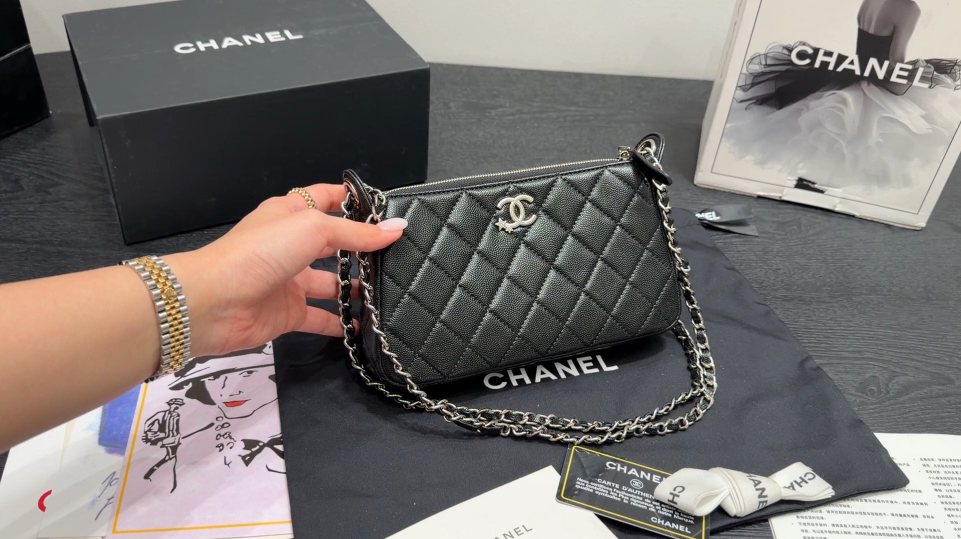 Chanel Quilted Rectangular Chain Shoulder Bag — hero
