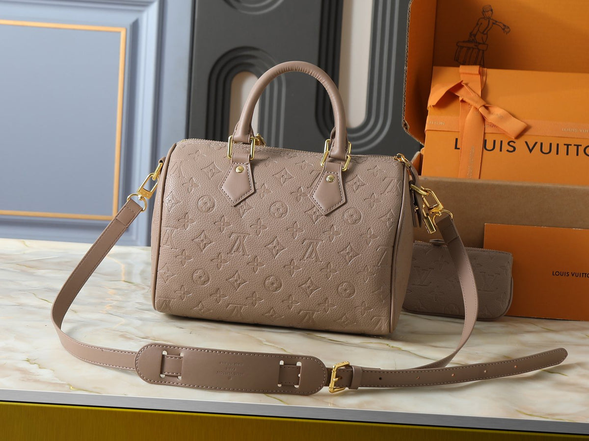 Louis Vuitton Speedy Bandoulière Embossed Monogram Bag — back