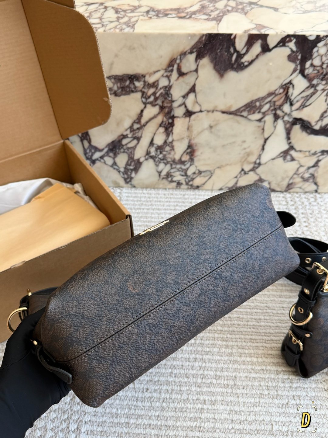 Coach Laurel Monogram Shoulder Bag — detail