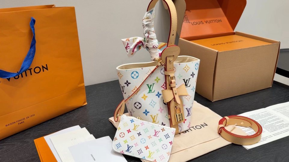 Louis Vuitton All In BB Multicolor Monogram Bucket Bag — front