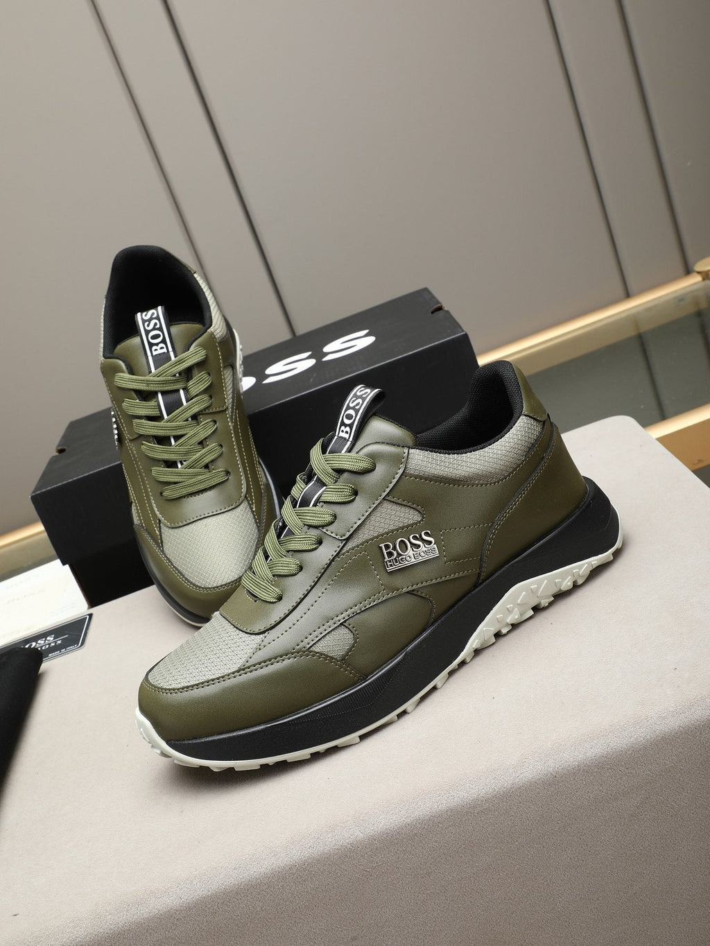 Hugo Boss Paneled Low-Top Sneakers — side