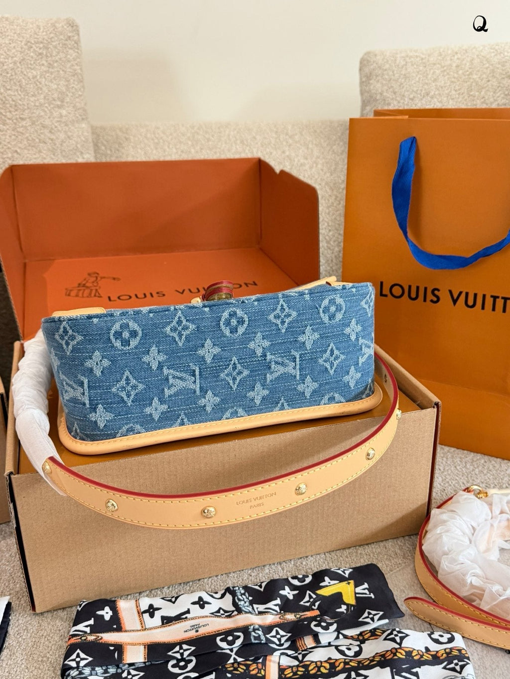 Louis Vuitton Diane Monogram Denim Shoulder Bag — back
