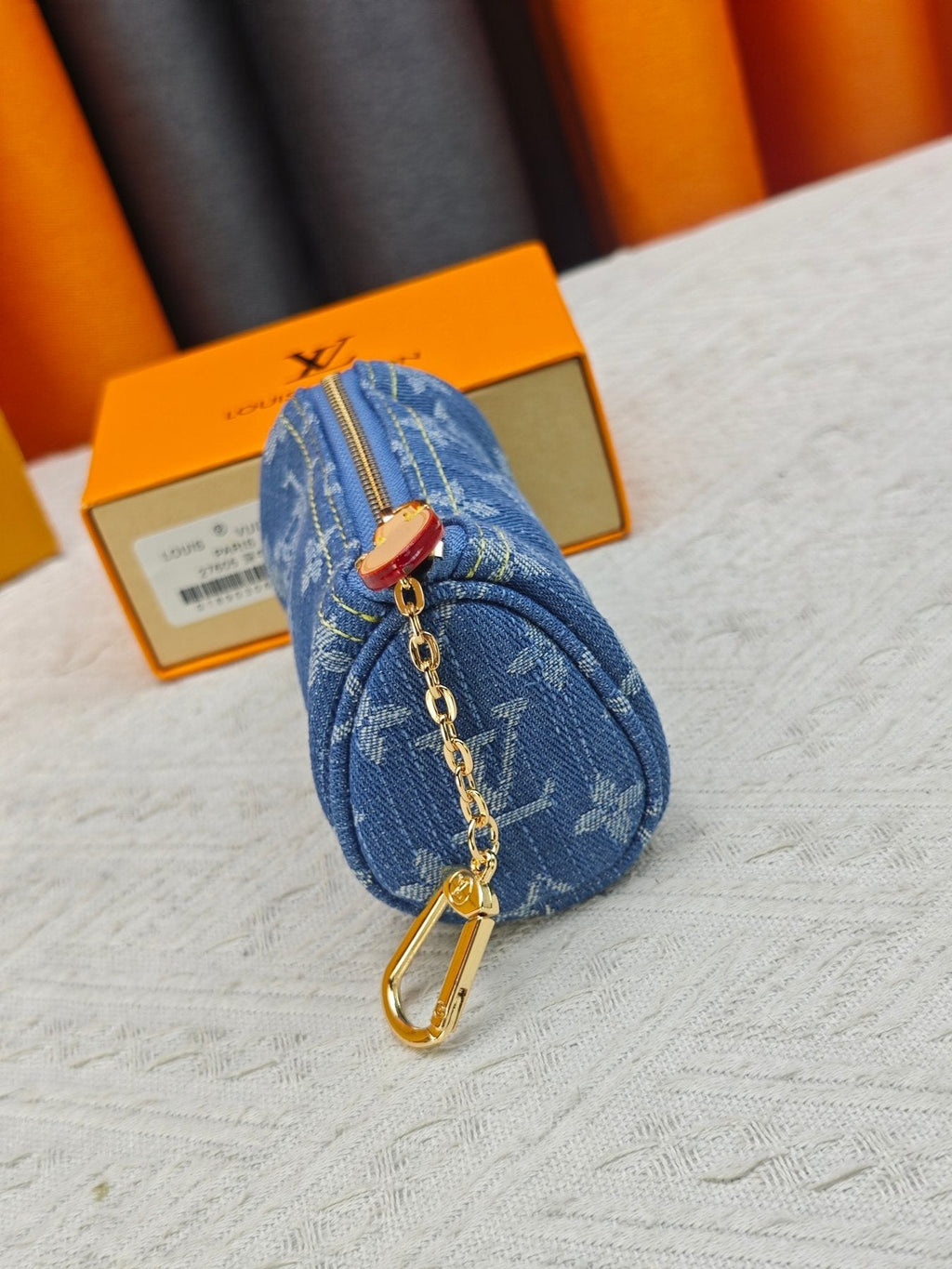 Louis Vuitton Speedy Trousse Monogram Denim Coin Pouch — side