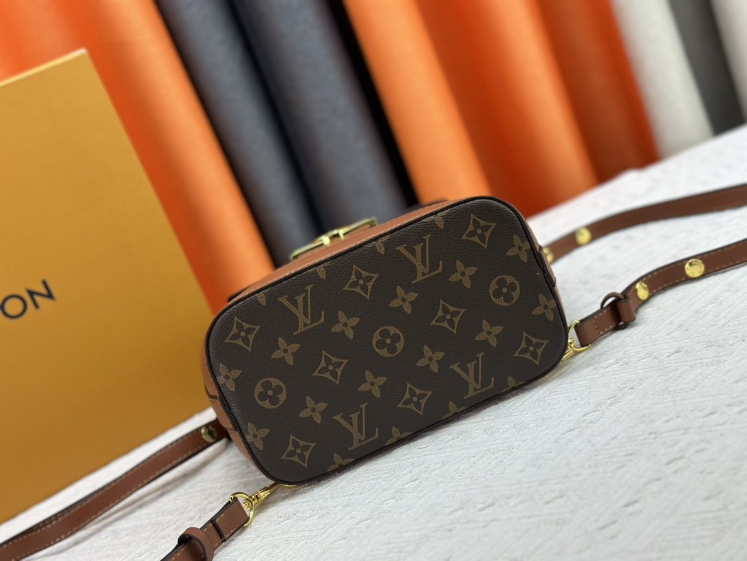 Louis Vuitton Contrast-Flap Monogram Backpack — detail