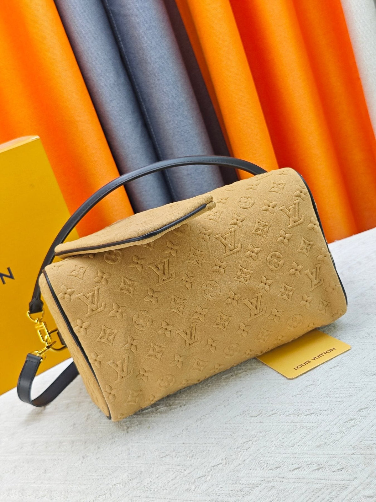 Louis Vuitton Speedy Soft Embossed Monogram Satchel — back