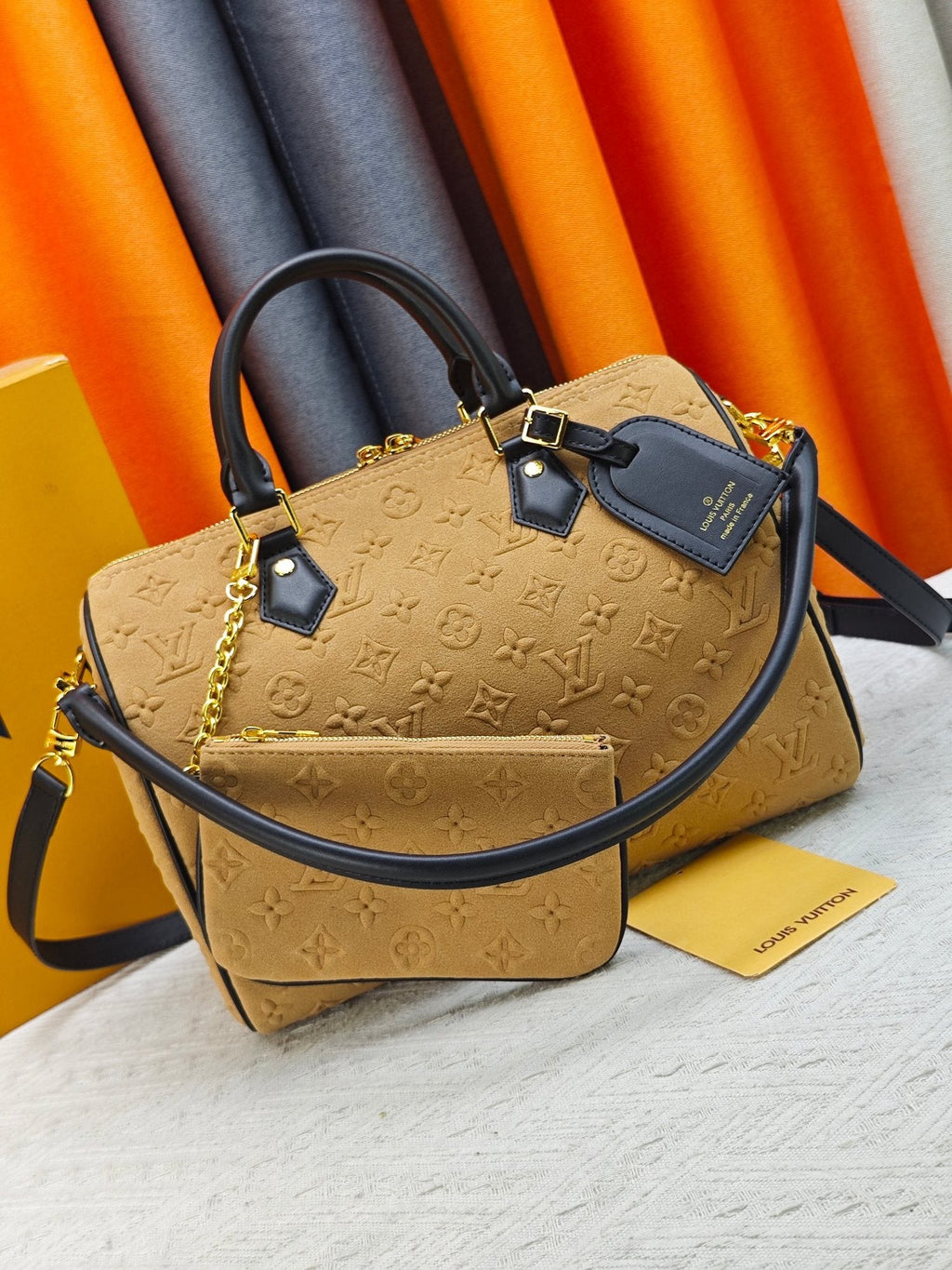 Louis Vuitton Speedy Soft Embossed Monogram Satchel — hero