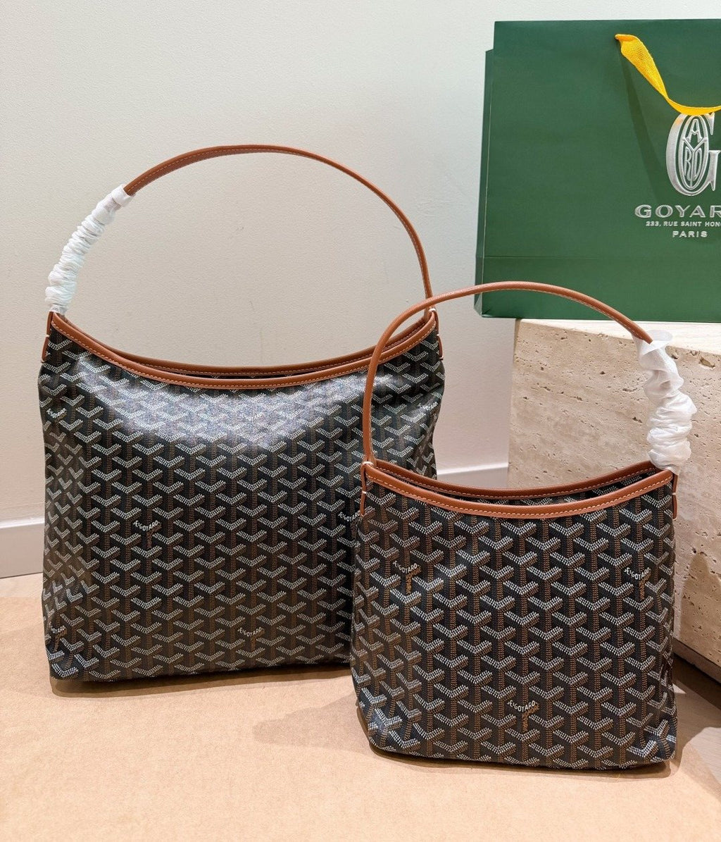 Goyard Patterned Canvas Hobo Shoulder Bag — comparison