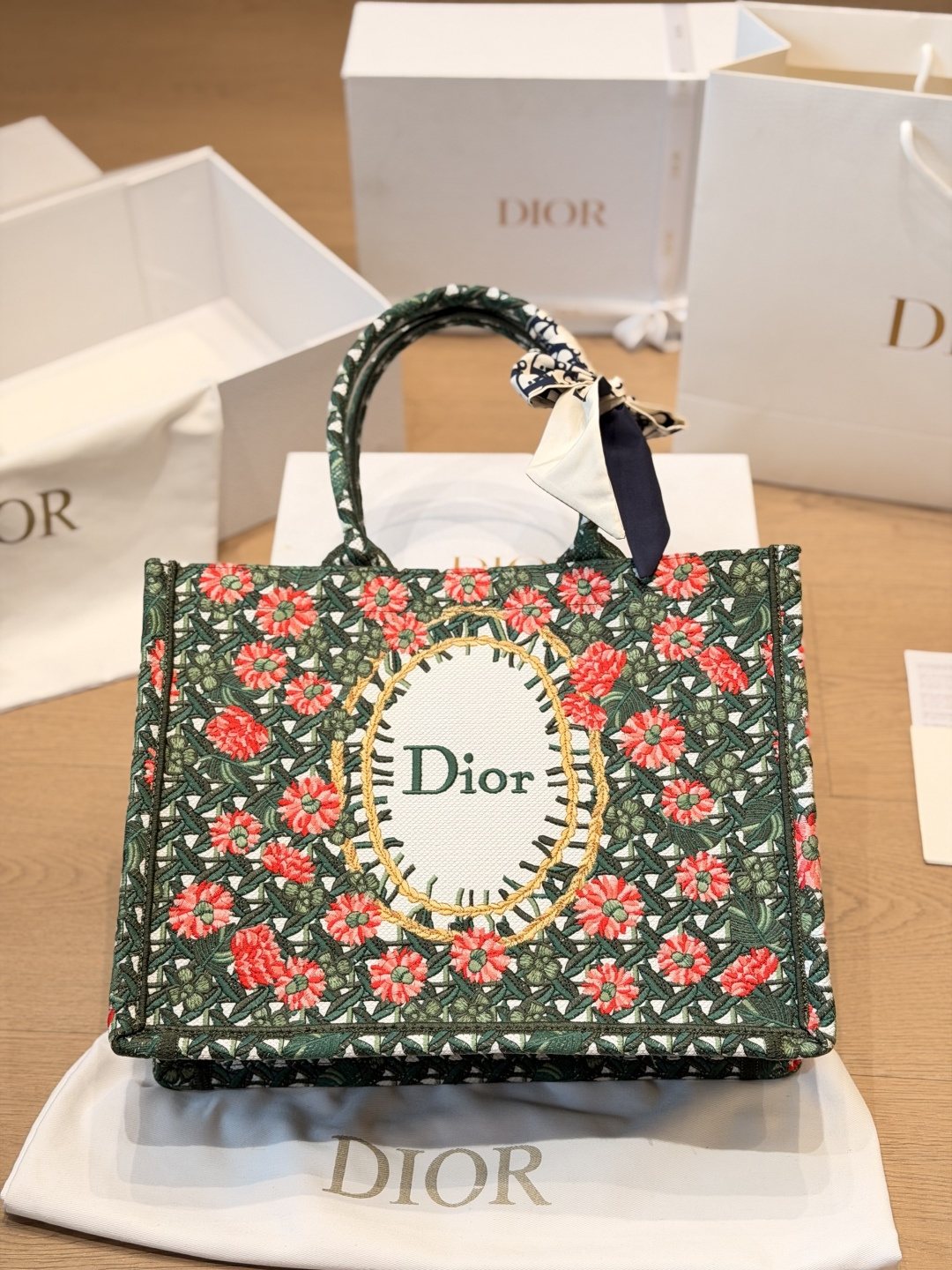 Dior Book Tote Floral Bag — hero