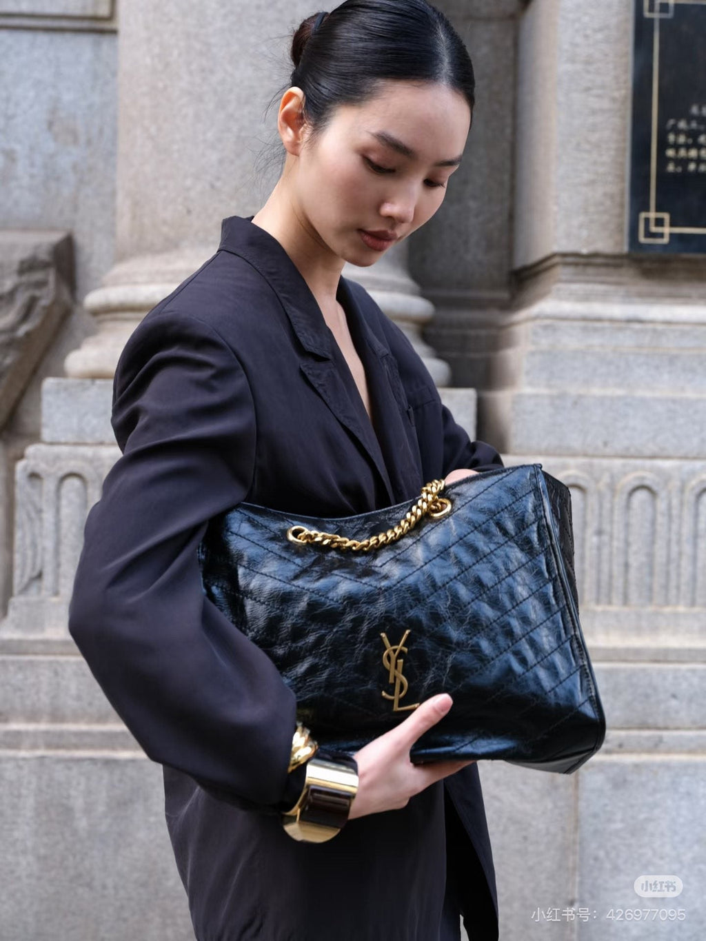Saint Laurent Niki Shopping Quilted Tote — hero