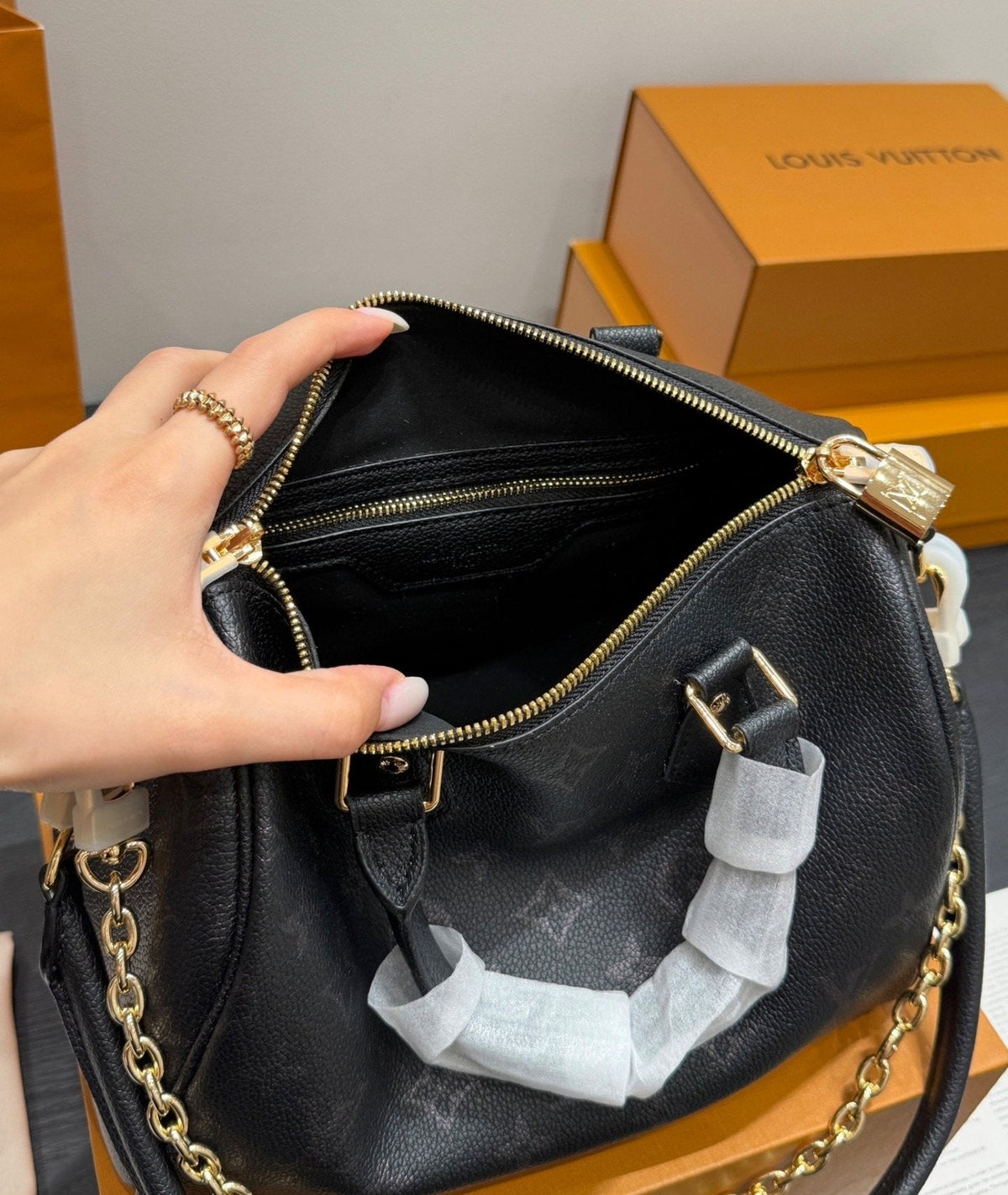 Louis Vuitton Speedy Soft Monogram Handbag — detail