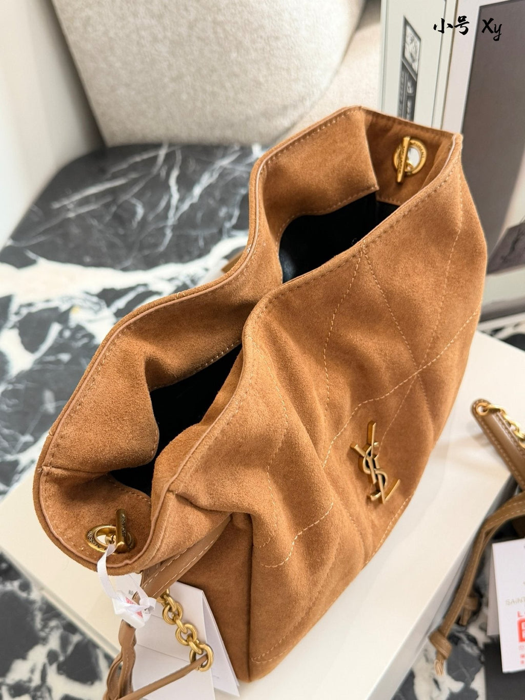 Saint Laurent Jamie Drawstring Shoulder Bag — detail