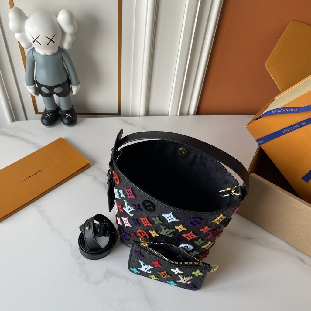 Louis Vuitton All In BB Monogram Bucket Bag — detail