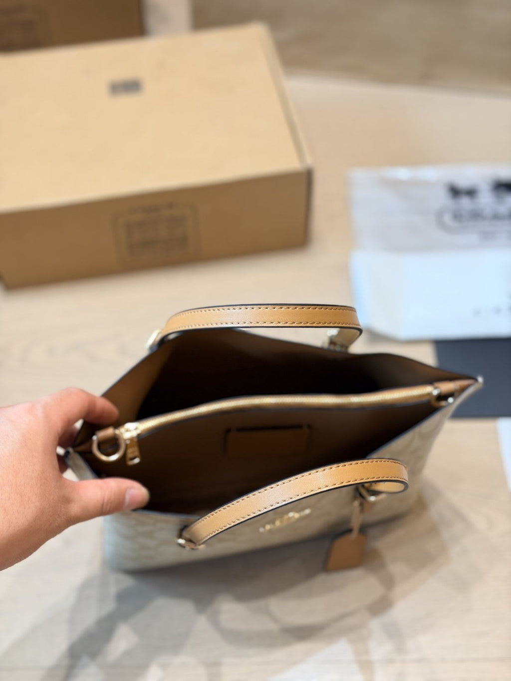 Coach Mollie Signature Tote Bag — front