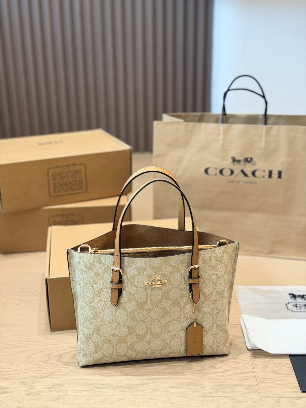 Coach Mollie Signature Tote Bag — detail