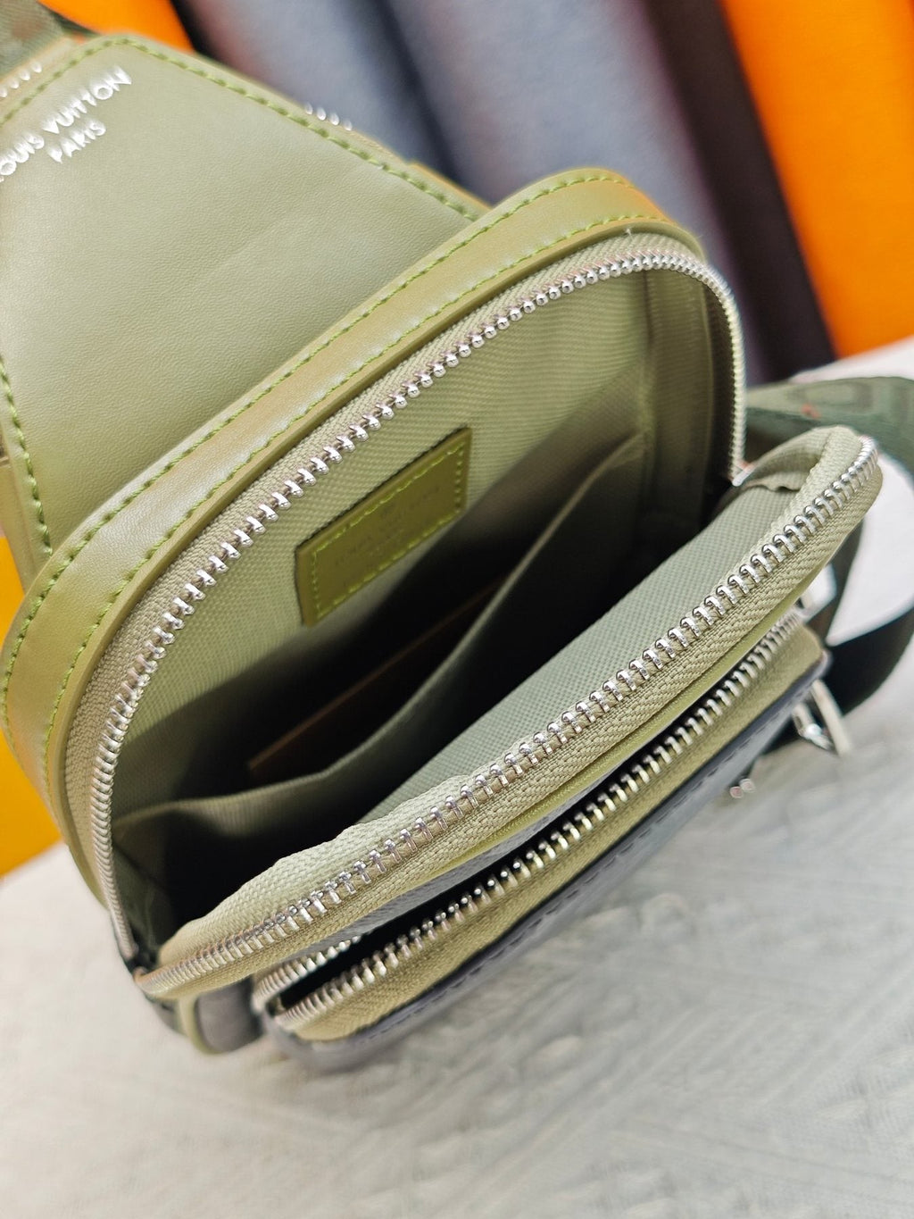Louis Vuitton Avenue Monogram Eclipse Sling Bag — detail
