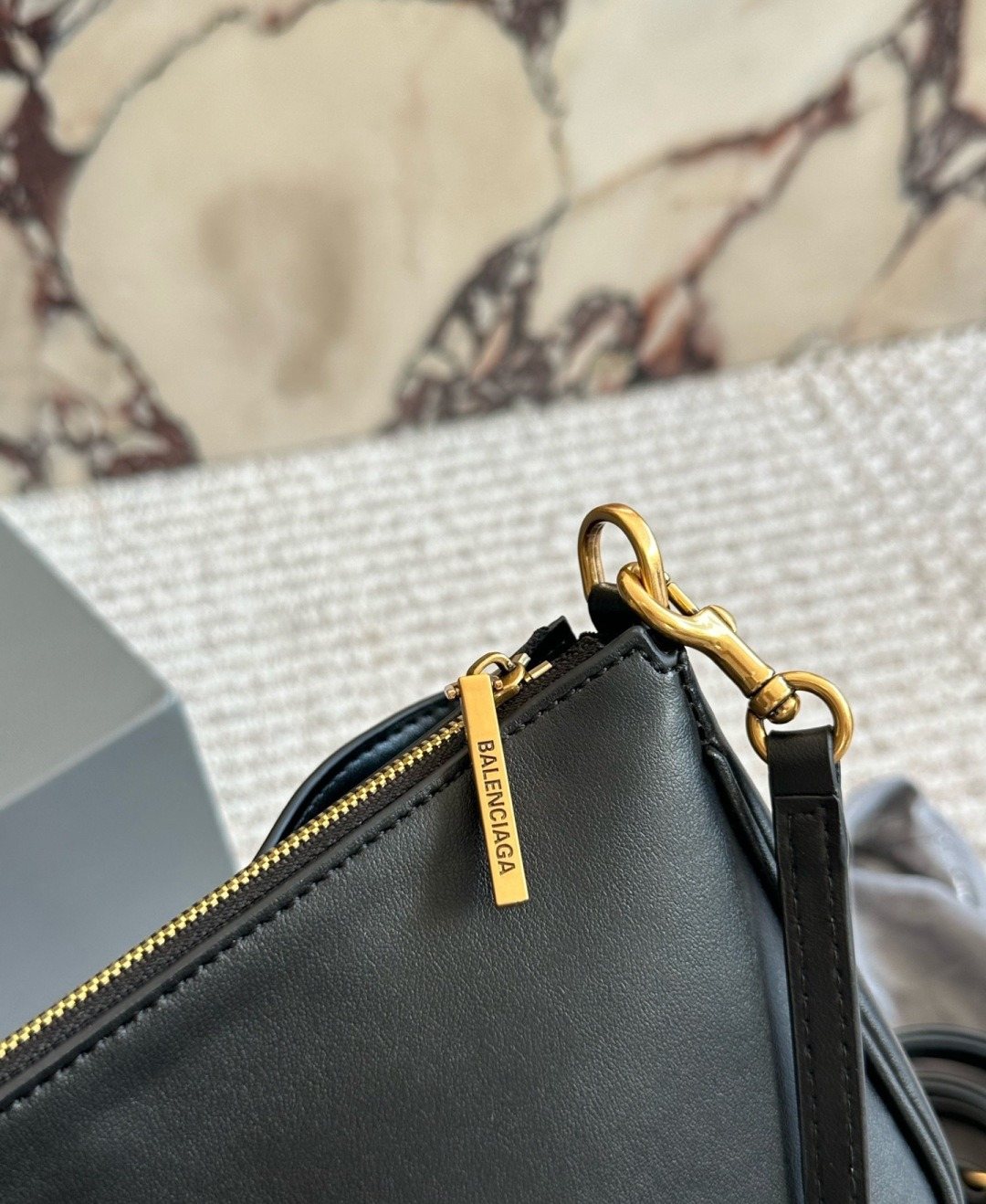 Balenciaga redeo Leather Shoulder Bag — detail