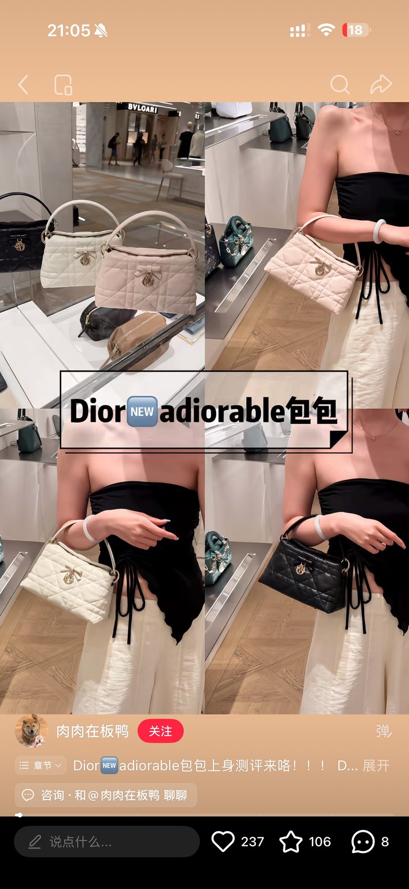 Dior Adiorable Top Handle Bow Bag — comparison