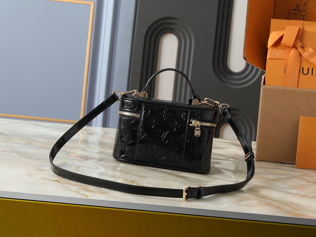 Louis Vuitton Vanity Chain Pouch Embossed Motif Bag — back