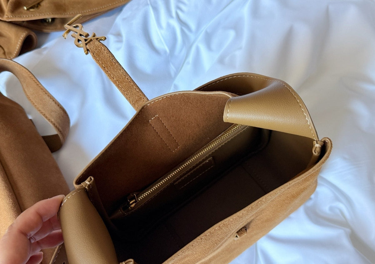 Saint Laurent Soft Hobo Shoulder Bag with YSL Ornament — detail