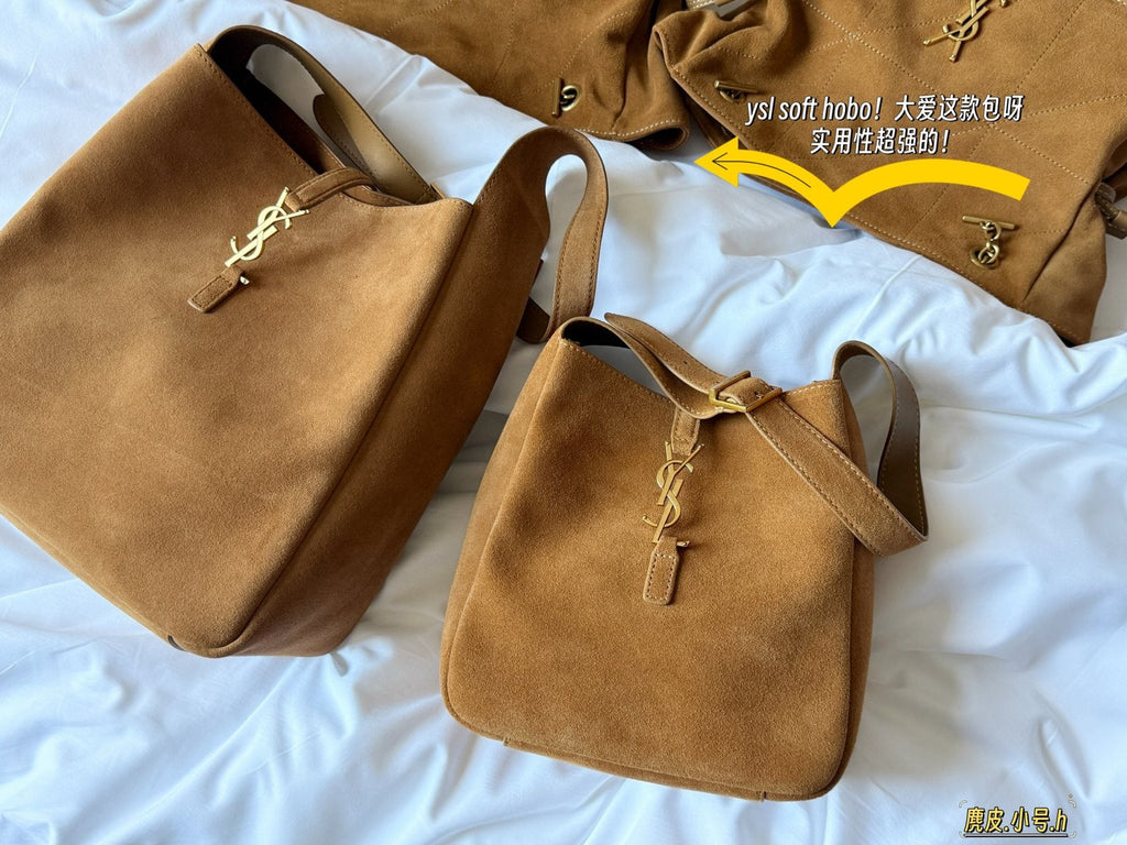Saint Laurent Soft Hobo Shoulder Bag with YSL Ornament — comparison