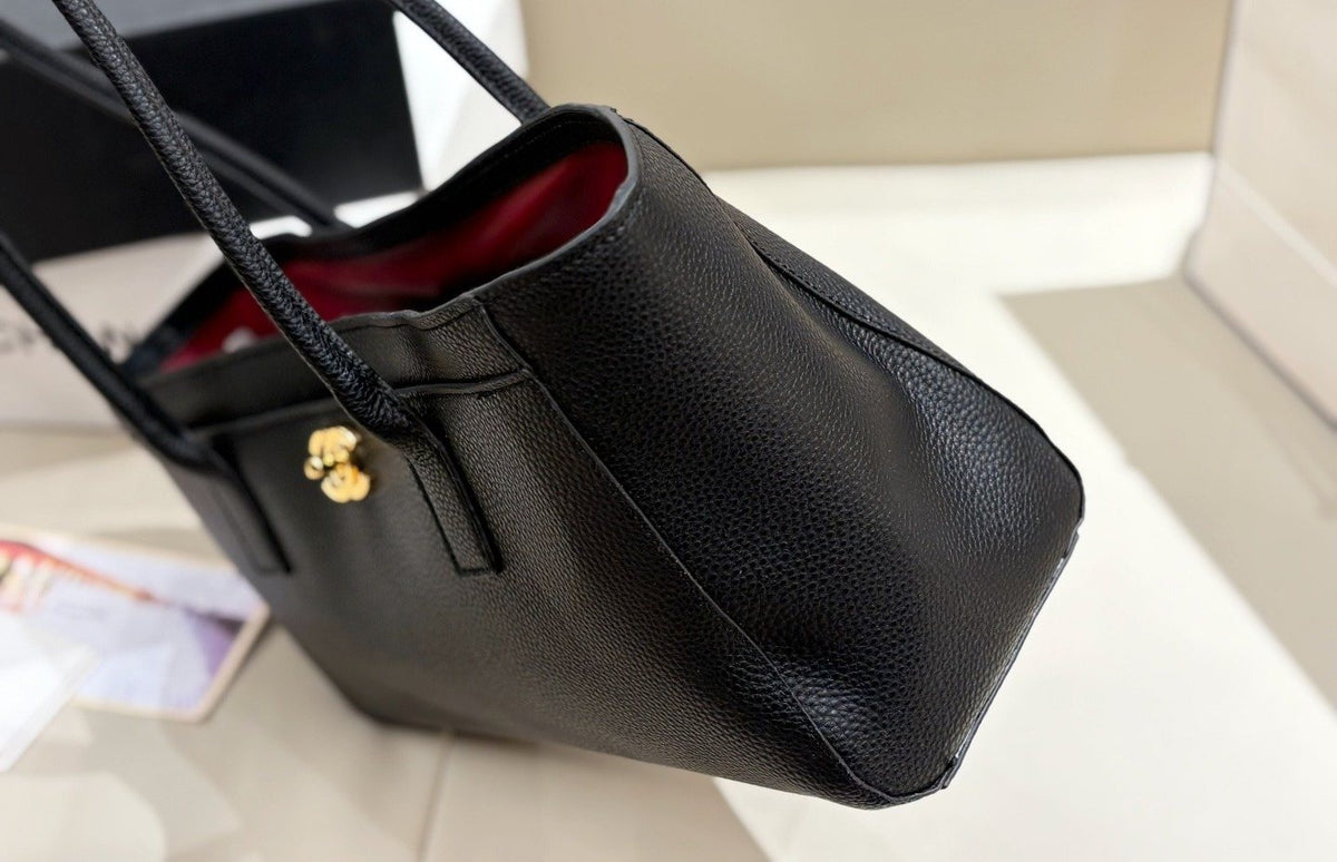 Chanel Cerf Textured Tote Bag — detail