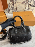 Louis Vuitton Nano Speedy Black Embossed Monogram Bag — hero
