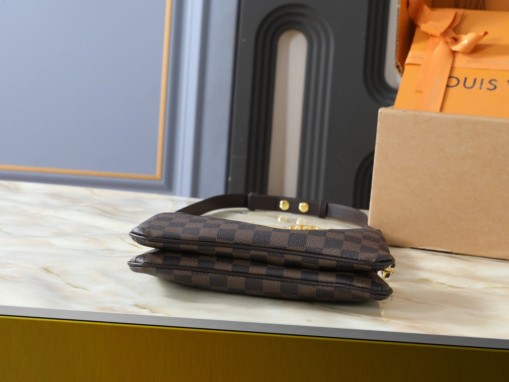 Louis Vuitton Liv Pochette Double-Zip Shoulder Bag — side