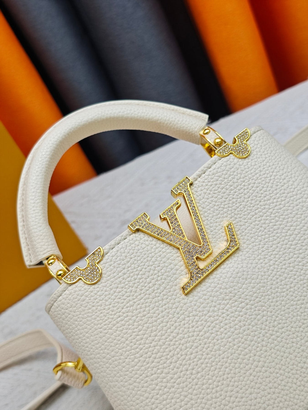 Louis Vuitton Capucines Flower Crown Top-Handle Bag — detail