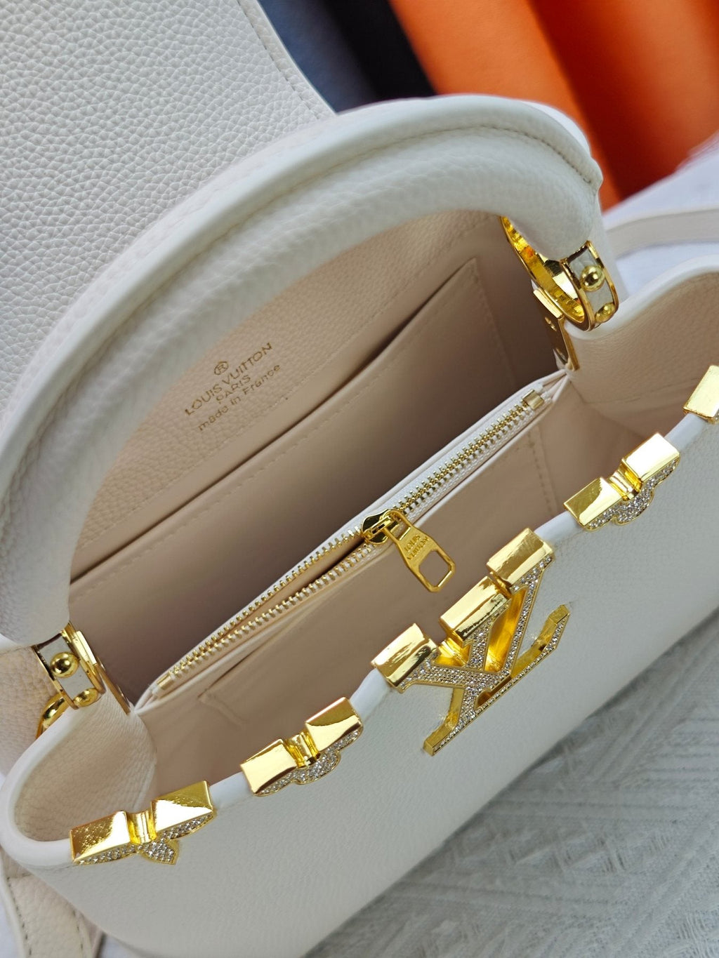 Louis Vuitton Capucines Flower Crown Top-Handle Bag — detail