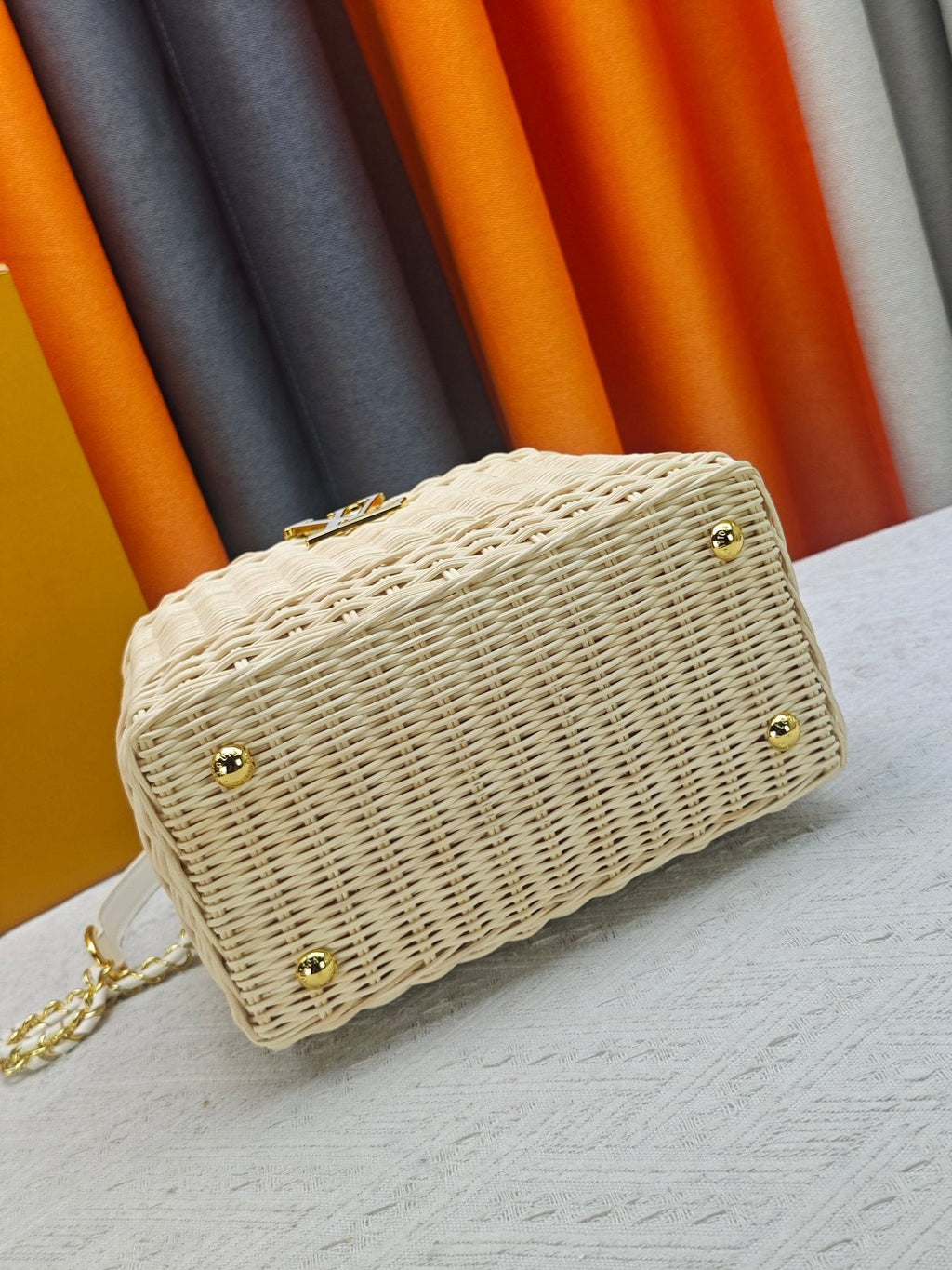 Louis Vuitton Capucines Rattan Top-Handle Bag — detail