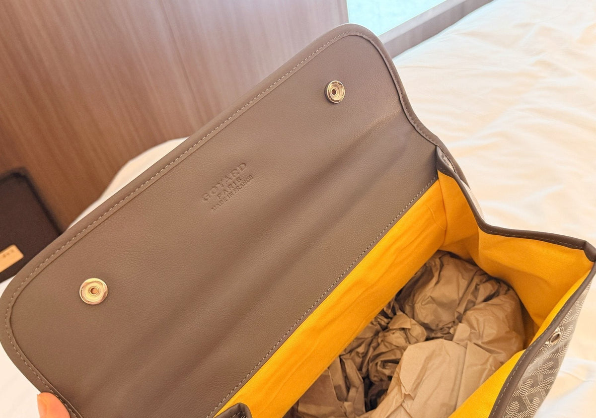 Goyard Patterned Folded-Gusset Backpack — detail