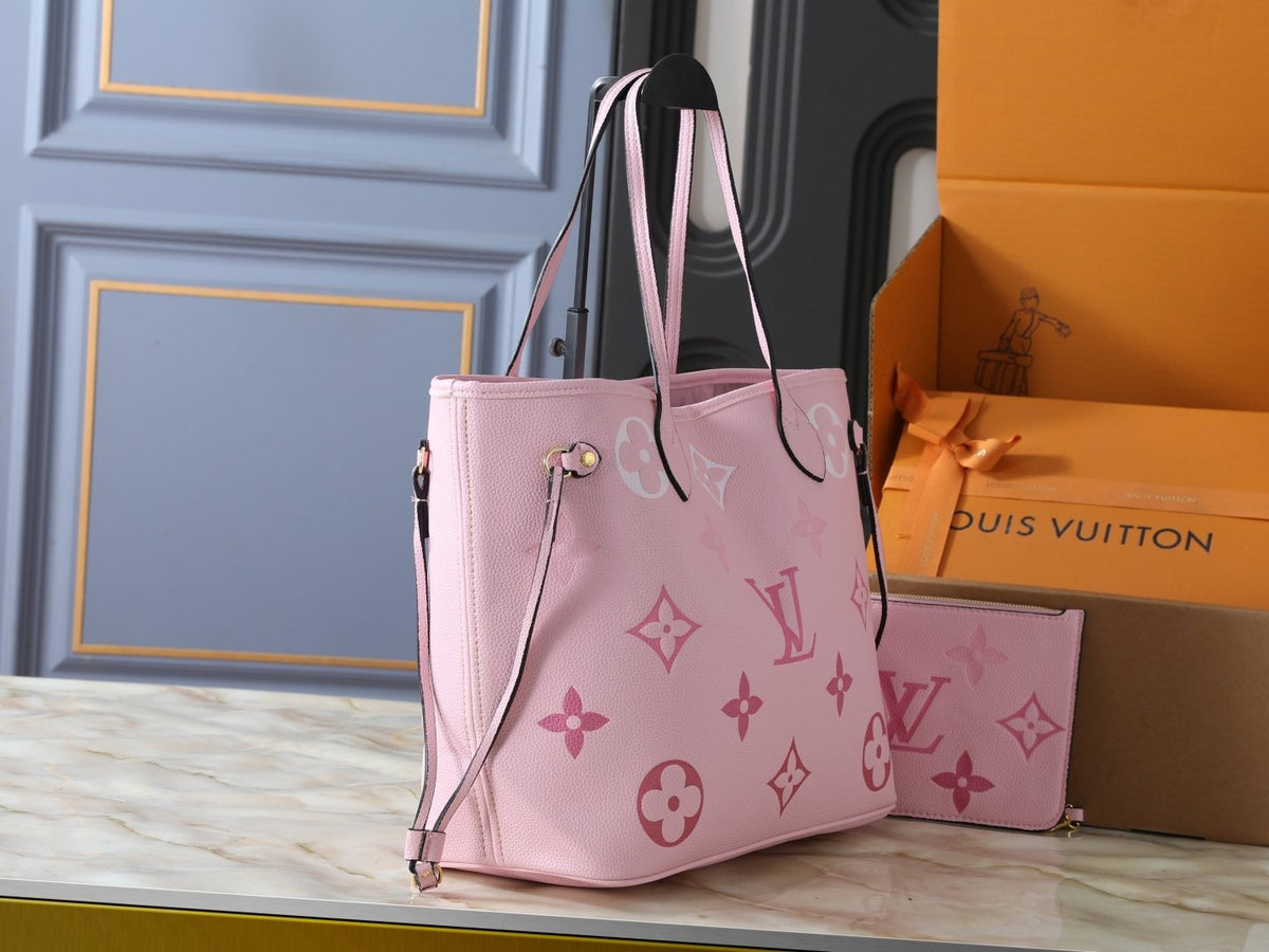 Louis Vuitton Neverfull Monogram Tote with Zip Pouch — side