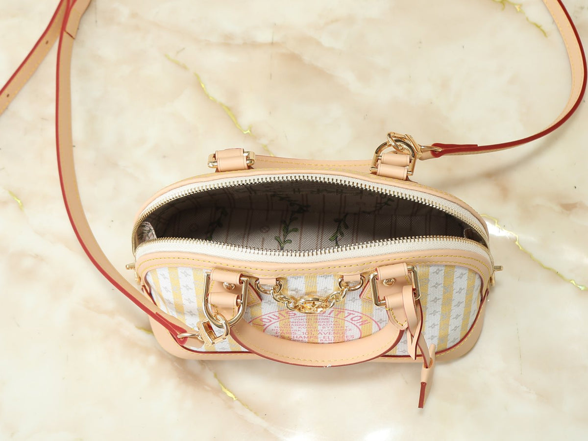 Louis Vuitton Alma BB Domed Top-Handle Bag — detail