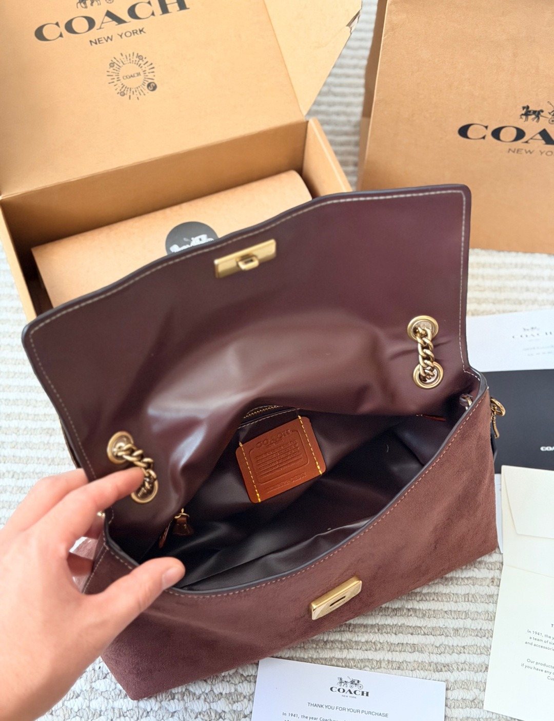 Coach Chelsea Chain-Strap Flap Shoulder Bag — detail