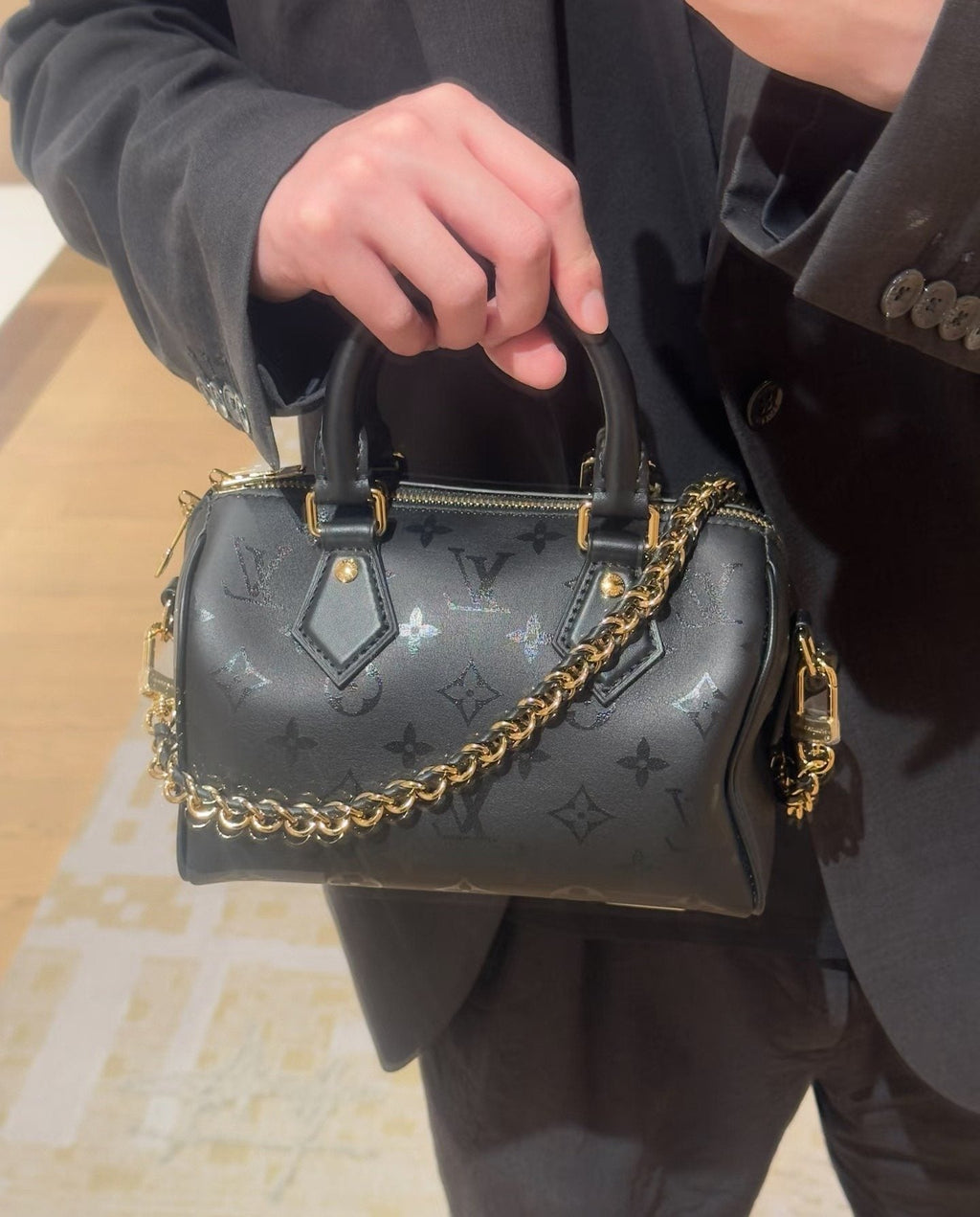 Louis Vuitton Speedy Trunk Monogram Satchel — model