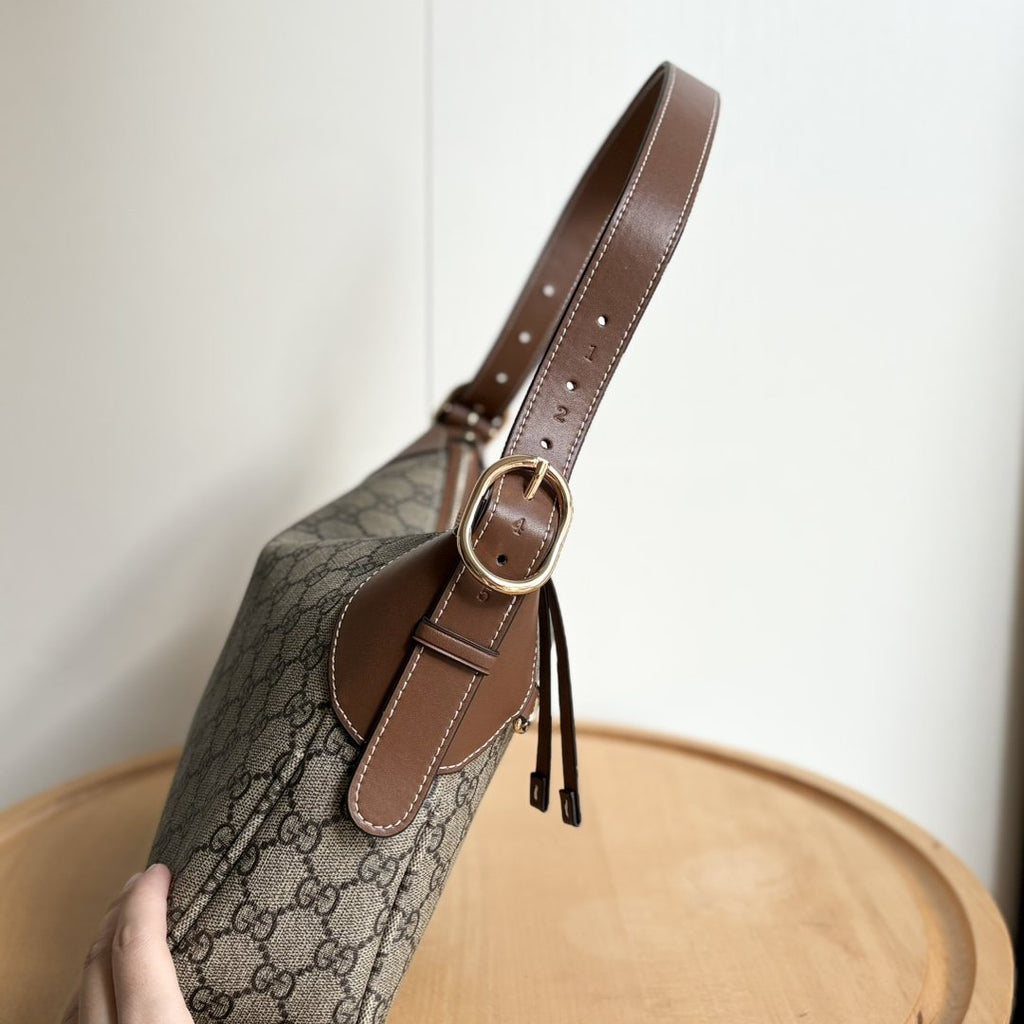 Gucci GG Emblem Monogram Shoulder Bag — side