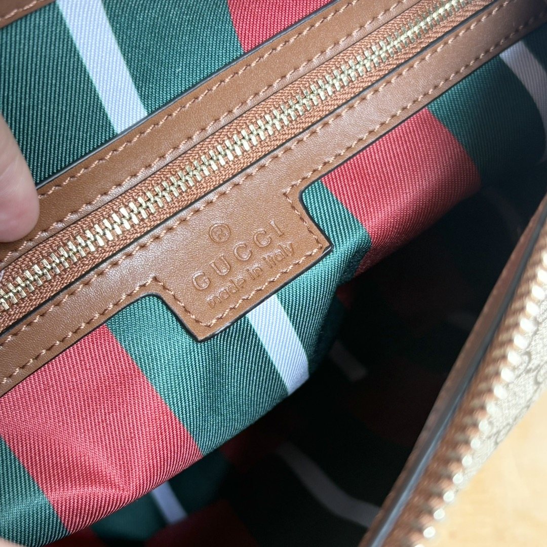 Gucci GG Emblem Monogram Shoulder Bag — front