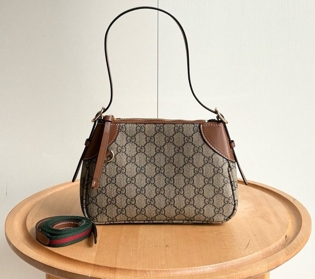 Gucci GG Emblem Monogram Shoulder Bag — front