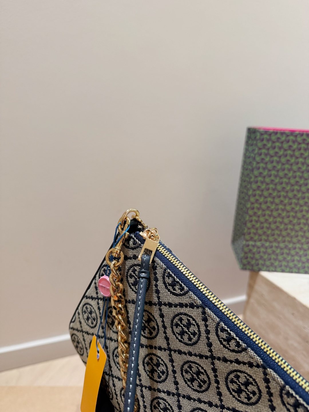 Tory Burch Chain-Accent Shoulder Bag — detail