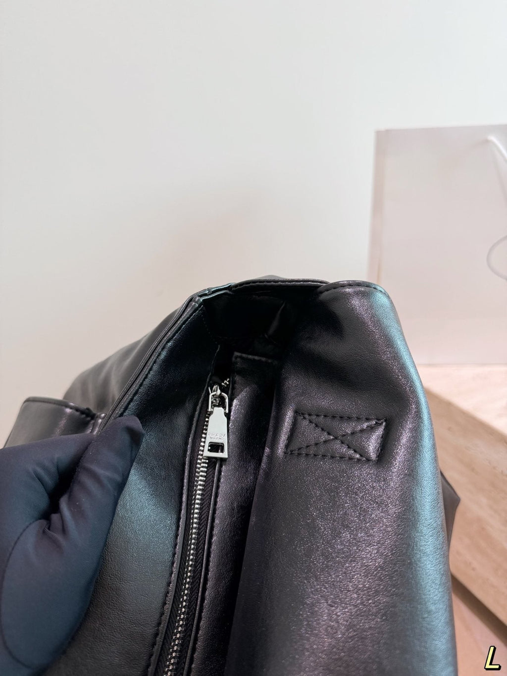 Prada Four-Buckle Flap Messenger Bag — detail